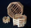 Wood Octagonal Orchid Vanda Baskets. 6, 8,10 &...